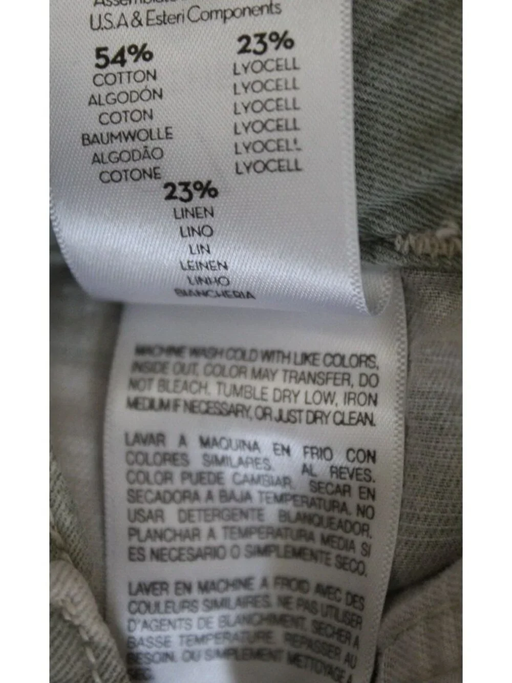 Mother The Shaker Crop Fray Pants Racer Stripe Camo Army Green Size 27 - Picture 5 of 5